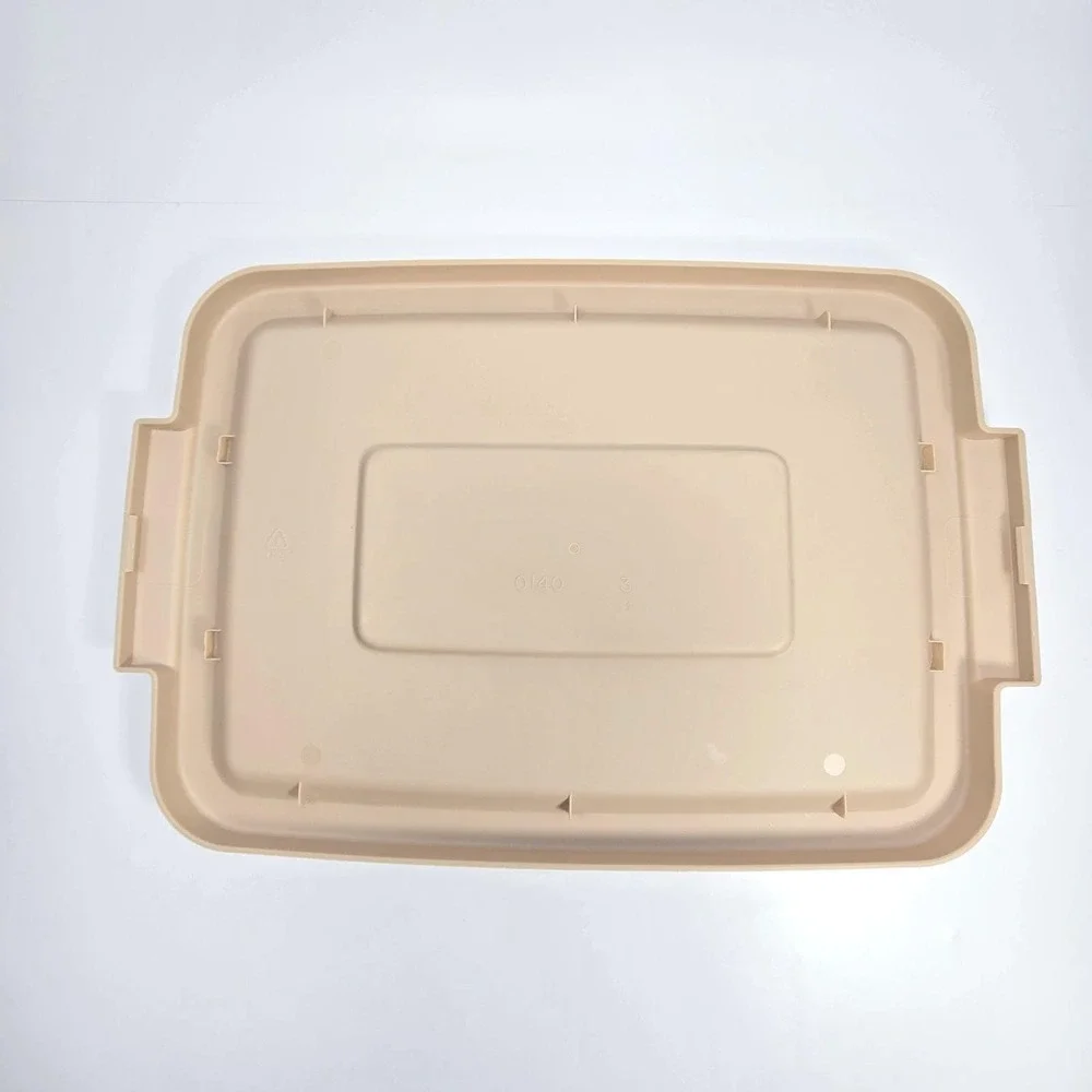 Rubbermaid Roughneck 3‎ Gallon Storage Tote Bin Tan Beige Vintage